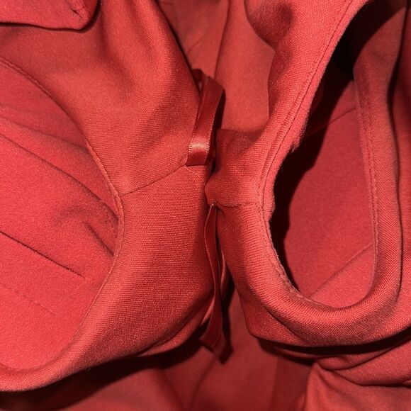 Antonio Melani 12 Red Sleveless Front Zip Belted Suiting Sheath Dress - Picture 8 of 11